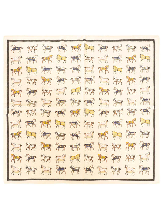 💕 Zwillingsherz Nickituch "Classic Horse" Hellbeige
