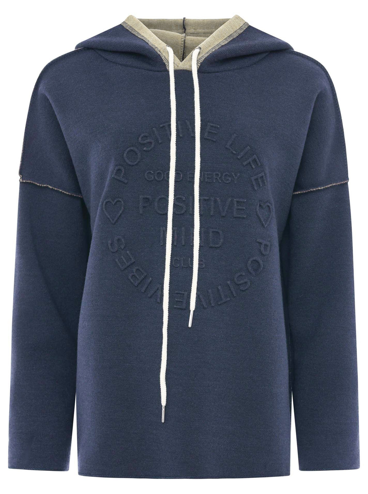 💕 Zwillingsherz Hoodie Double Face "Positive Mind" Stempeldruck
