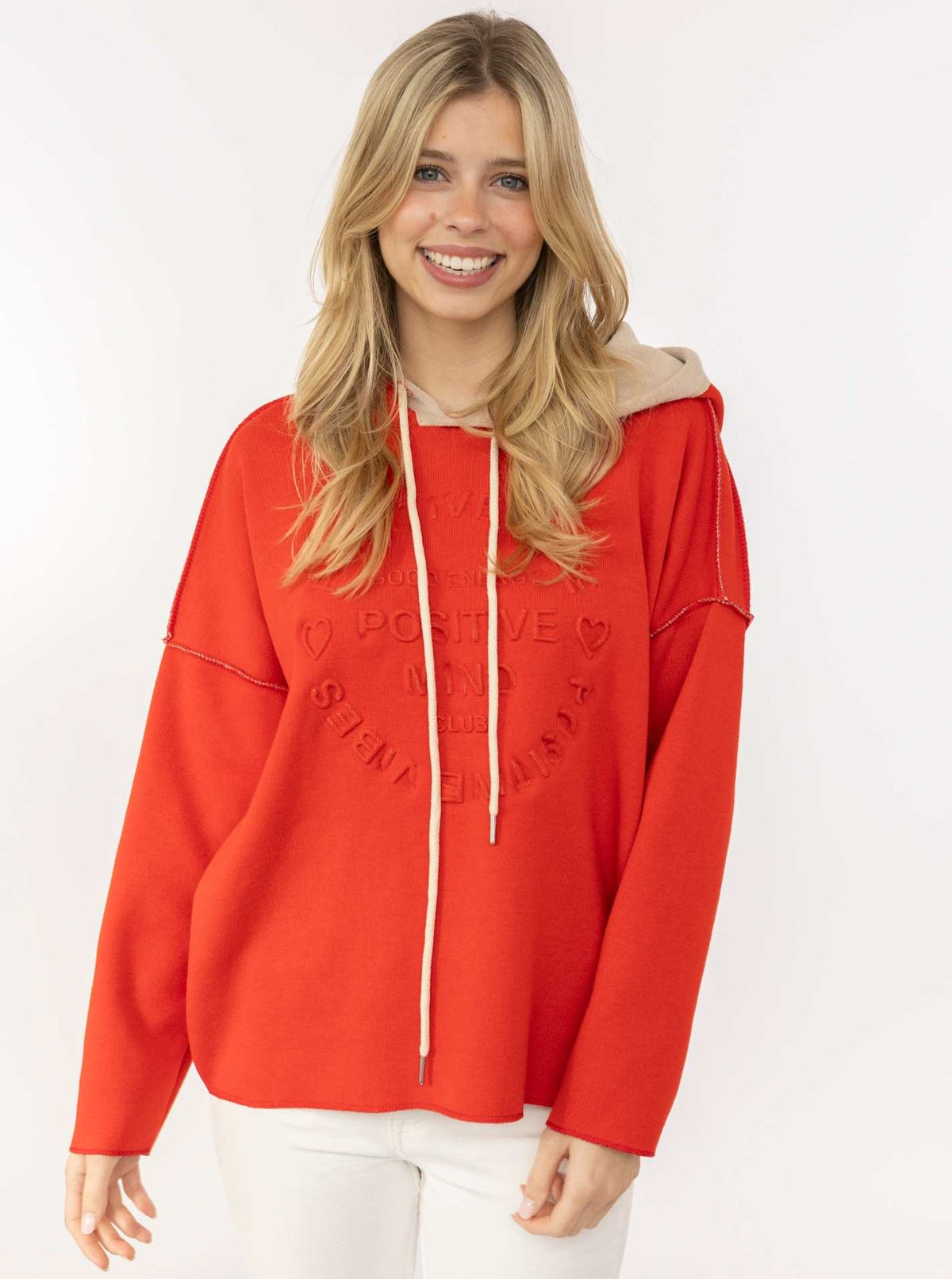 💕 Zwillingsherz Hoodie Double Face "Positive Mind" Stempeldruck (Kopie)