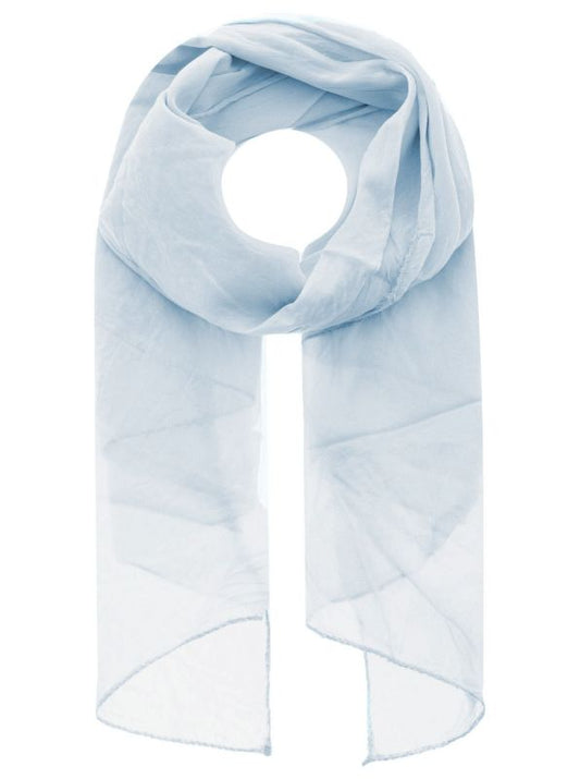 Schal Tuch "Basic Uni" Baumwolle Seide Hellblau