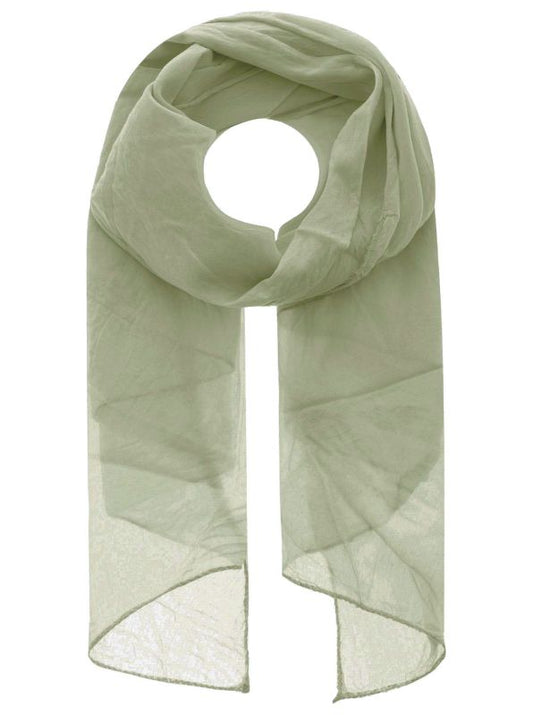 Schal Tuch "Basic Uni" Baumwolle Seide Khaki