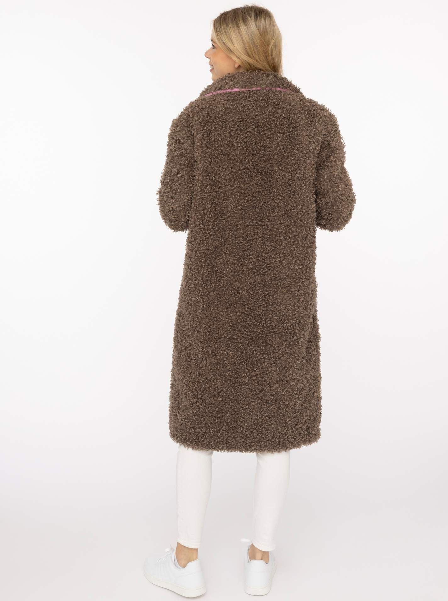 💕 Zwillingsherz Teddymantel "Happiness & Love" Taupe