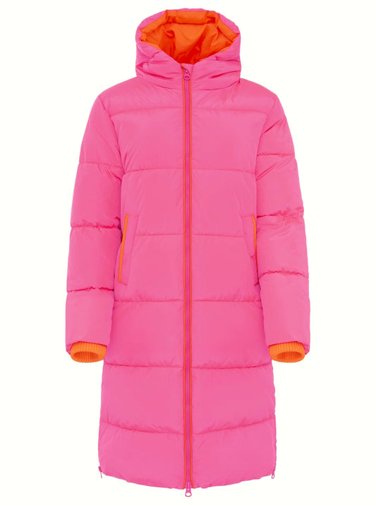 💕 Zwillingsherz Steppmantel "Cozy" Neonpink