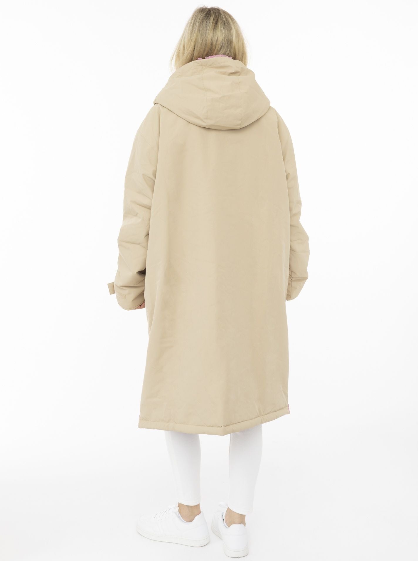 💕 Zwillingsherz Oversize "Windjacke ZH" Windmantel Mittelbeige Rosa
