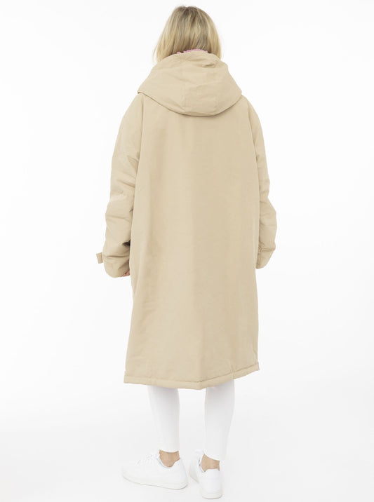 💕 Zwillingsherz Oversize "Windjacke ZH" Windmantel Mittelbeige Rosa