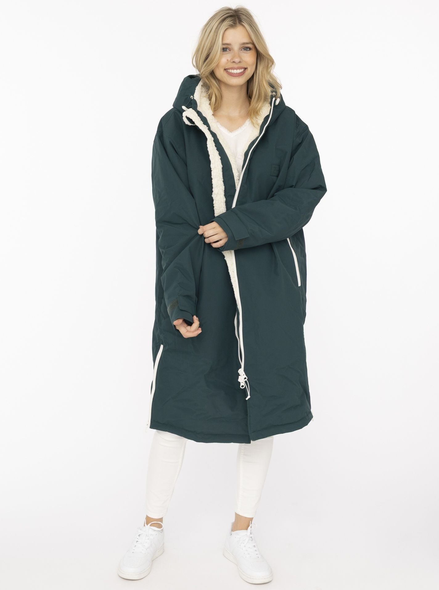 💕 Zwillingsherz Oversize "Windjacke ZH" Windmantel Petrol