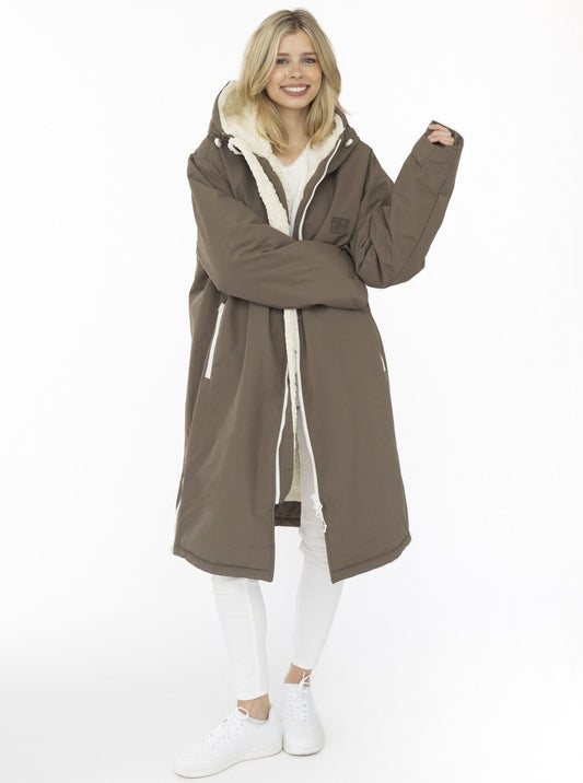 💕 Zwillingsherz Oversize "Windjacke ZH" Windmantel Taupe