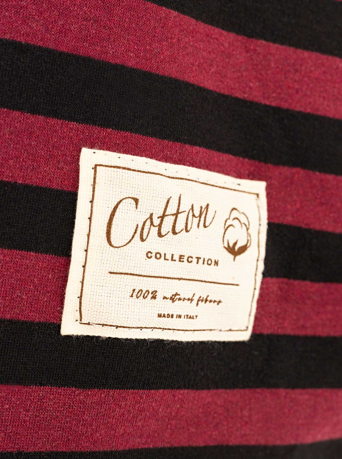 💕 Zwillingsherz Sweatshirt "Stripes" Sweater Oversize Bordeaux
