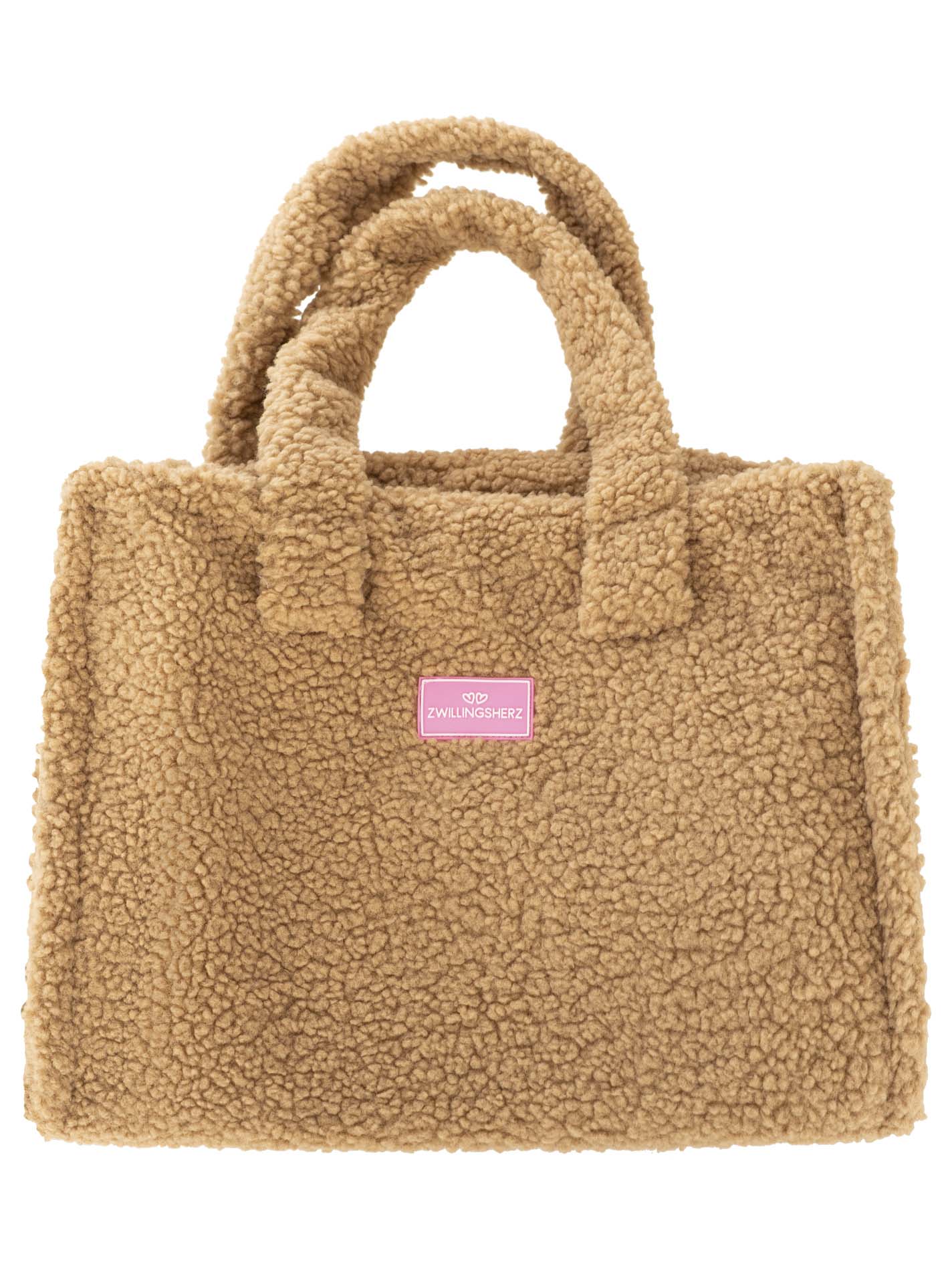 💕 Zwillingsherz Shopper XXL "Teddy" Taupe