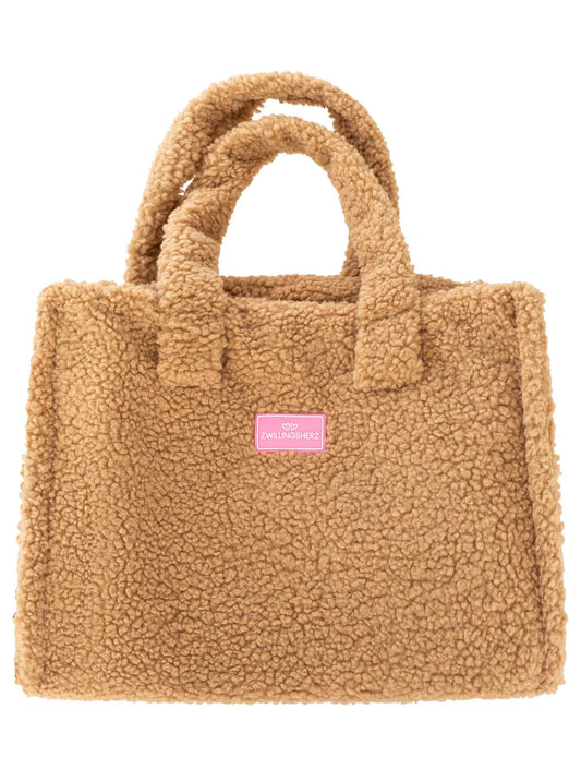 💕 Zwillingsherz Shopper XXL "Teddy" Taupe