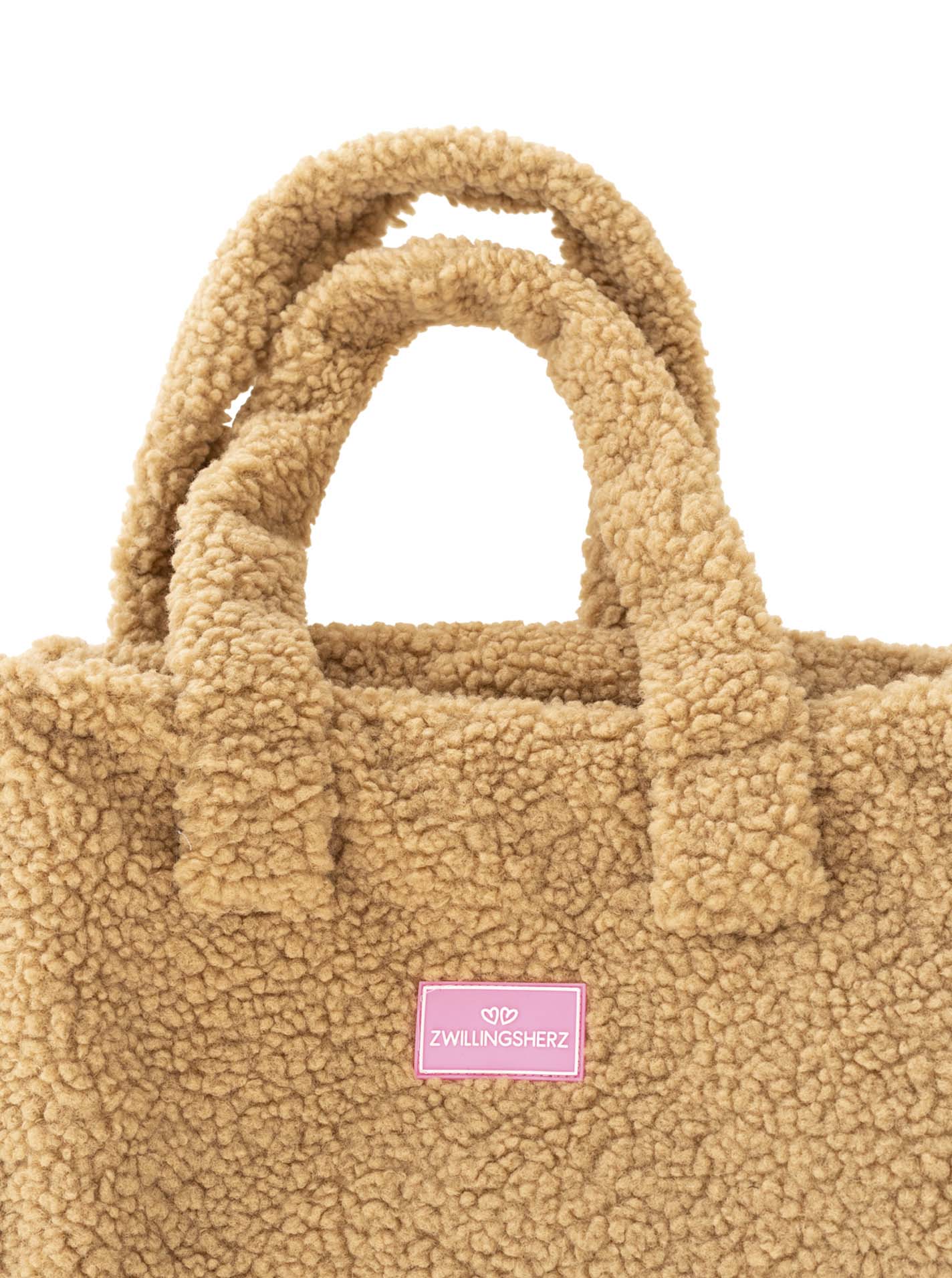 💕 Zwillingsherz Shopper XXL "Teddy" Taupe