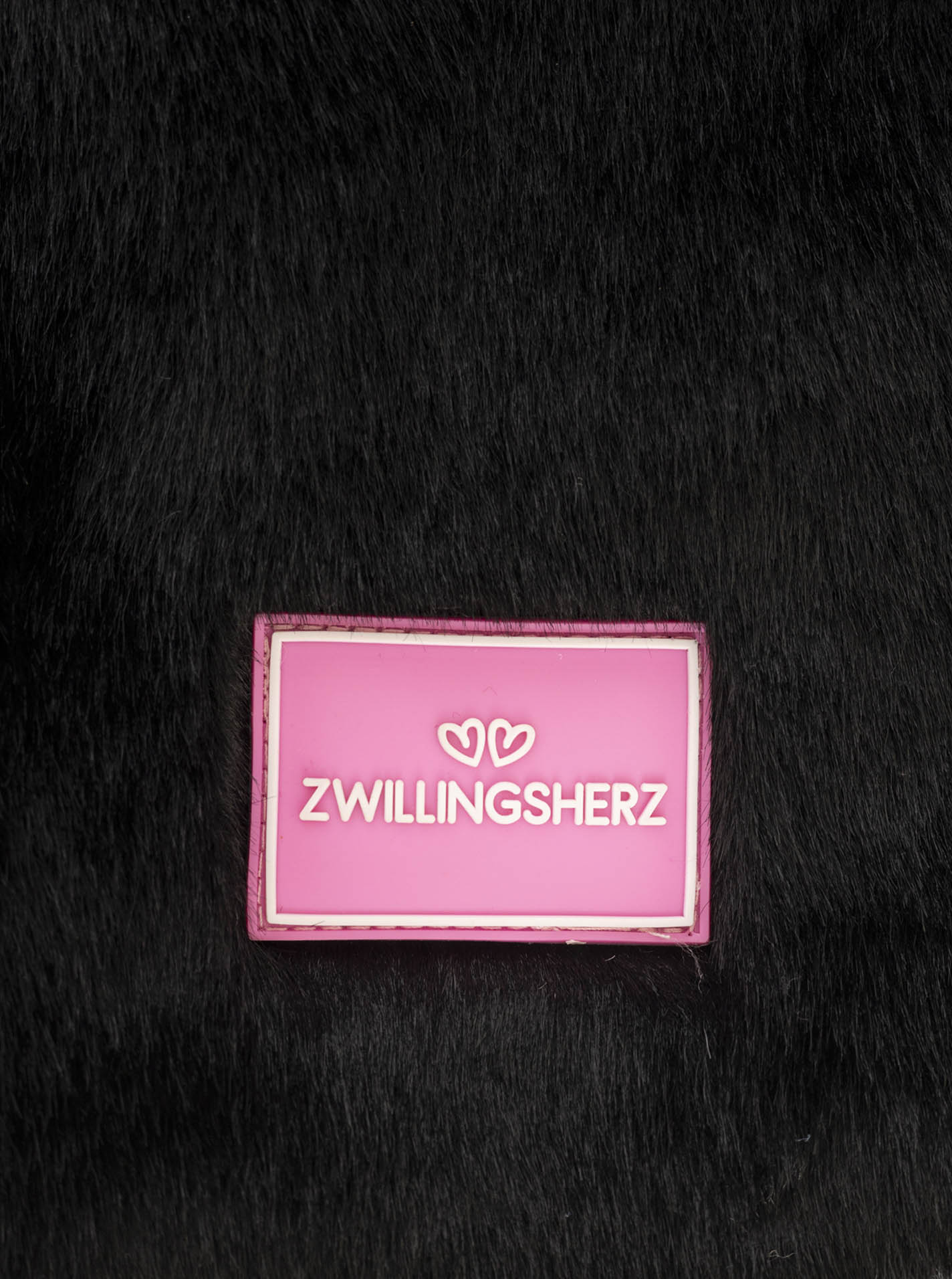 💕 Zwillingsherz Shopper XXL mit Tragegurt "Flauschig" Schwarz