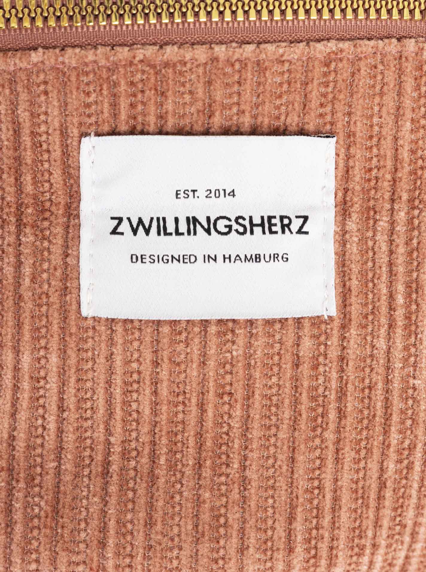 💕 Zwillingsherz Crossbody Cord "Uni" Altrosa