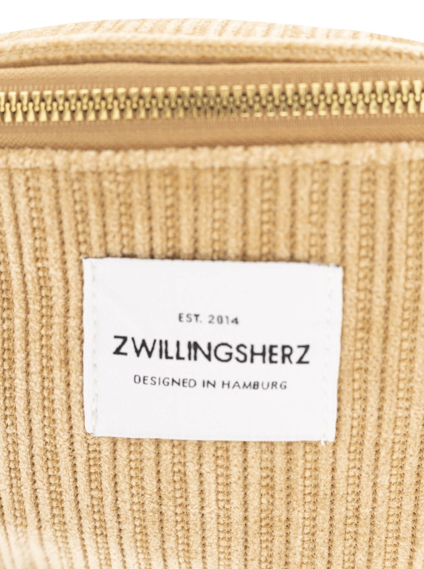 💕 Zwillingsherz Crossbody Cord "Uni" Beige