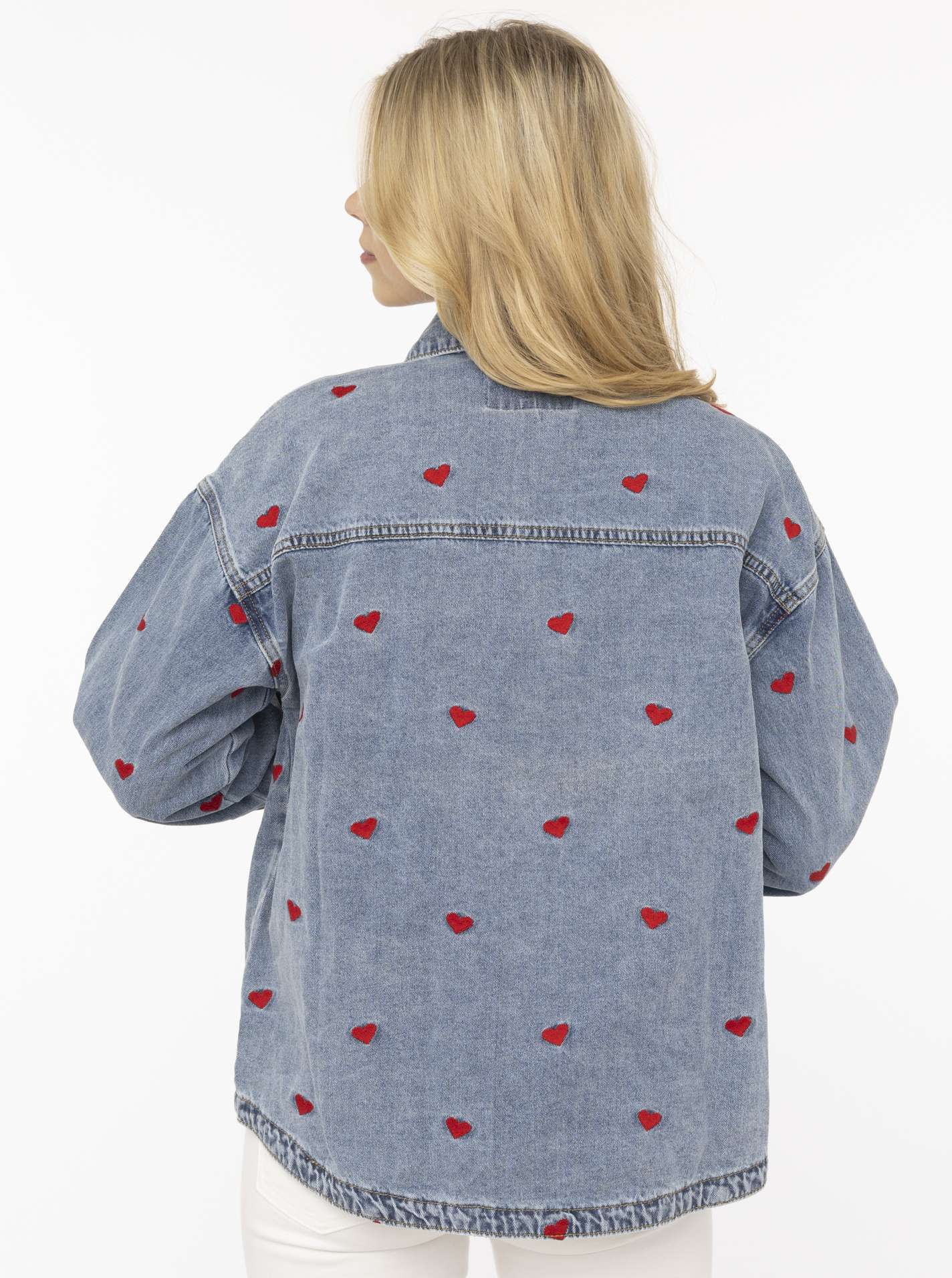 💕 Zwillingsherz Jeanshemd "Herzen AOP" Jeans