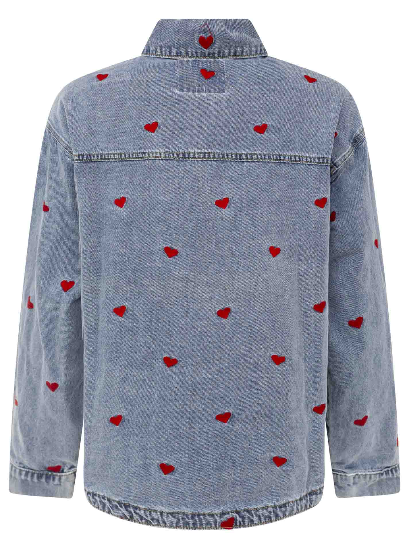 💕 Zwillingsherz Jeanshemd "Herzen AOP" Jeans