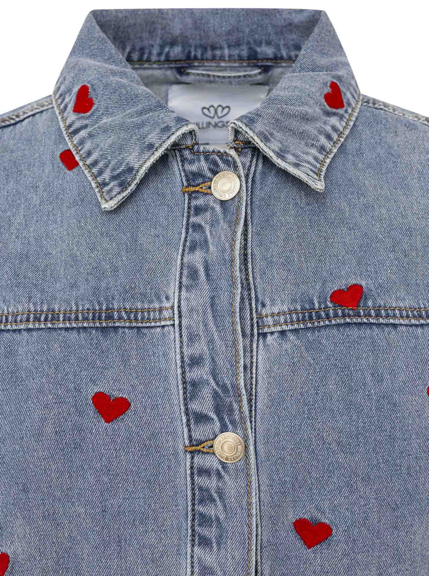 💕 Zwillingsherz Jeanshemd "Herzen AOP" Jeans