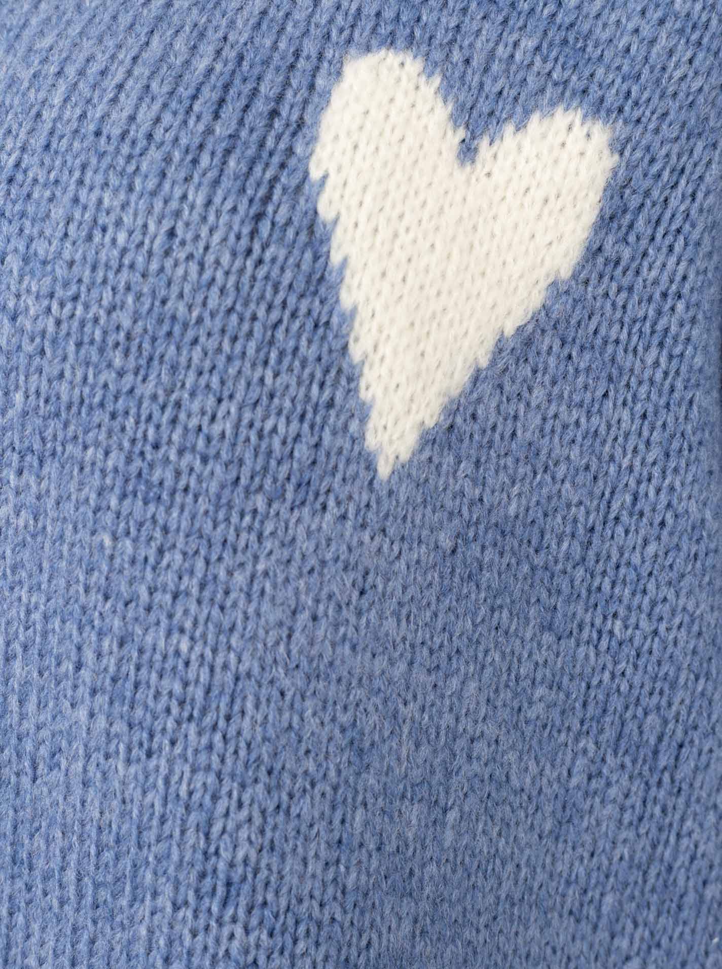 💕 Zwillingsherz Pullover "Self Club" Oversize Blau