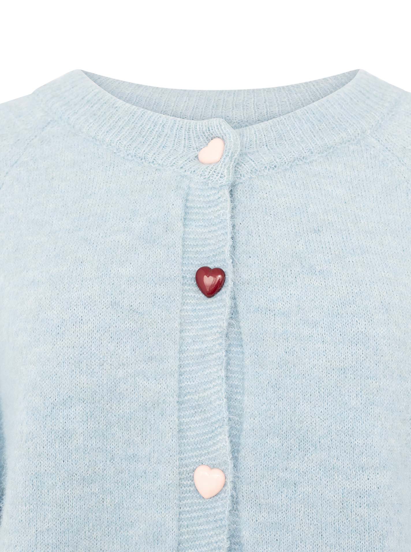 💕 Zwillingsherz Cardigan "Herz" Wollmix Hellblau
