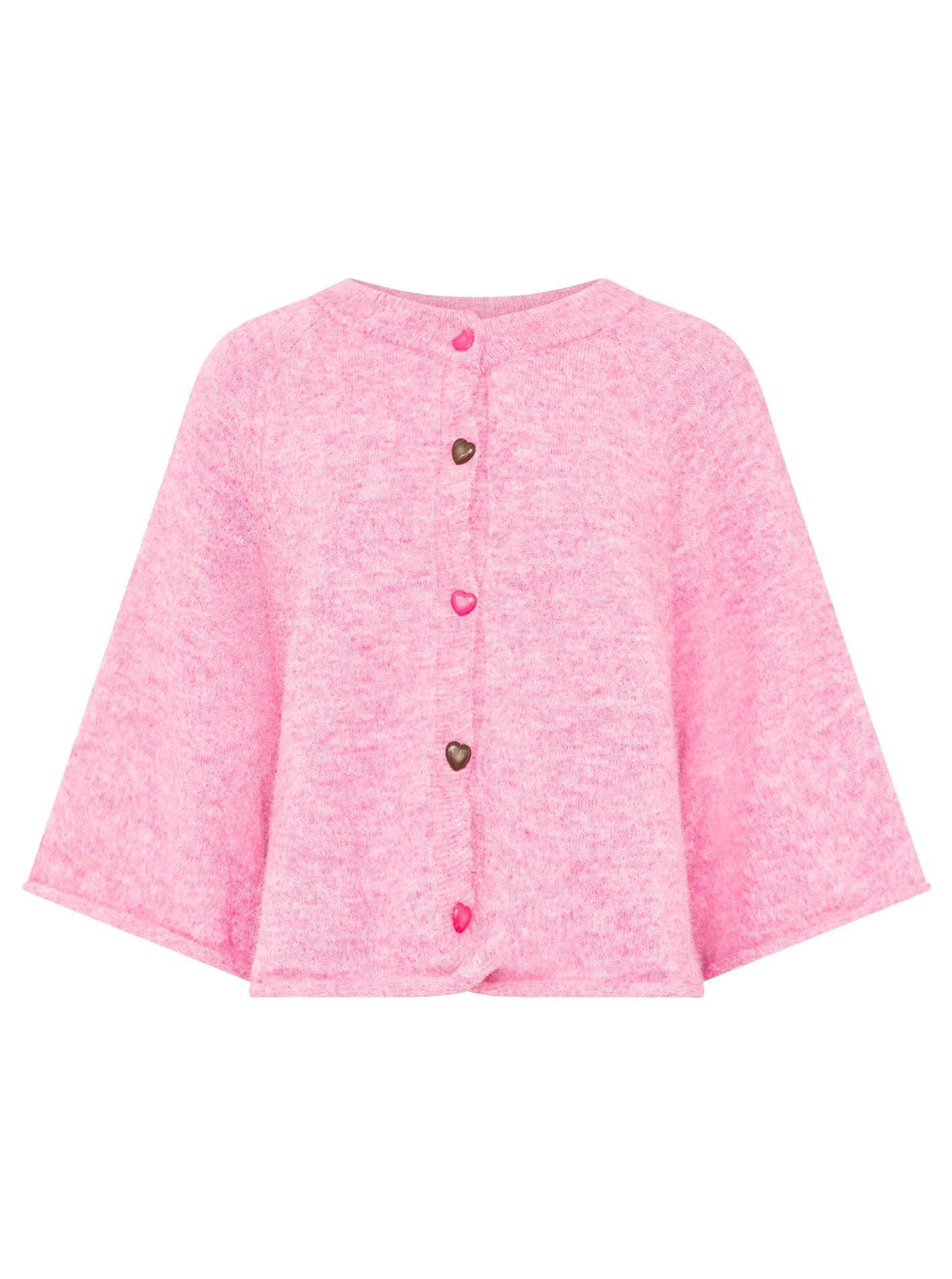 💕 Zwillingsherz Cardigan "Herz" Wollmix Pink