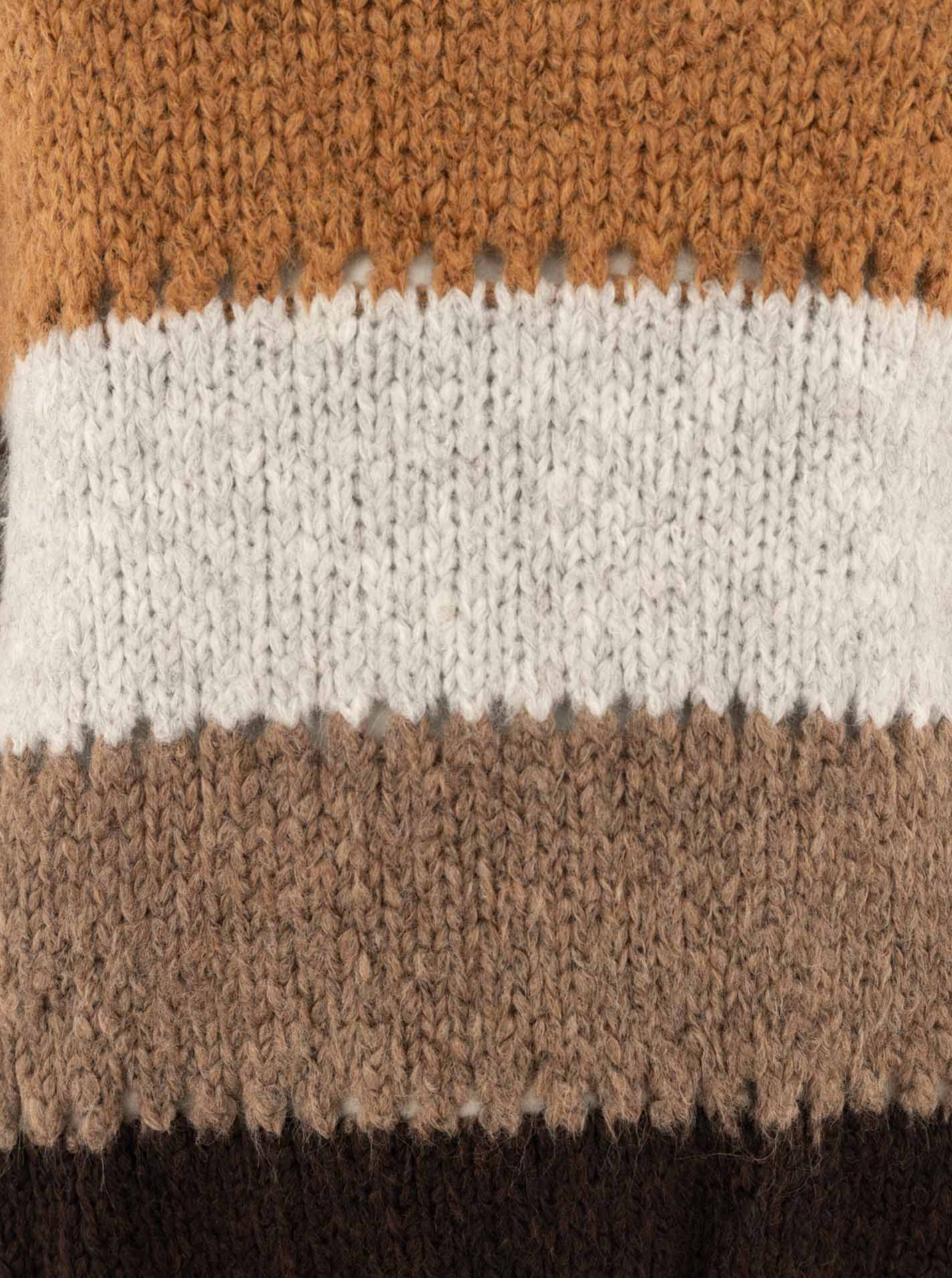 💕 Zwillingsherz Pullover Pulli "Bunte Streifen" Braun