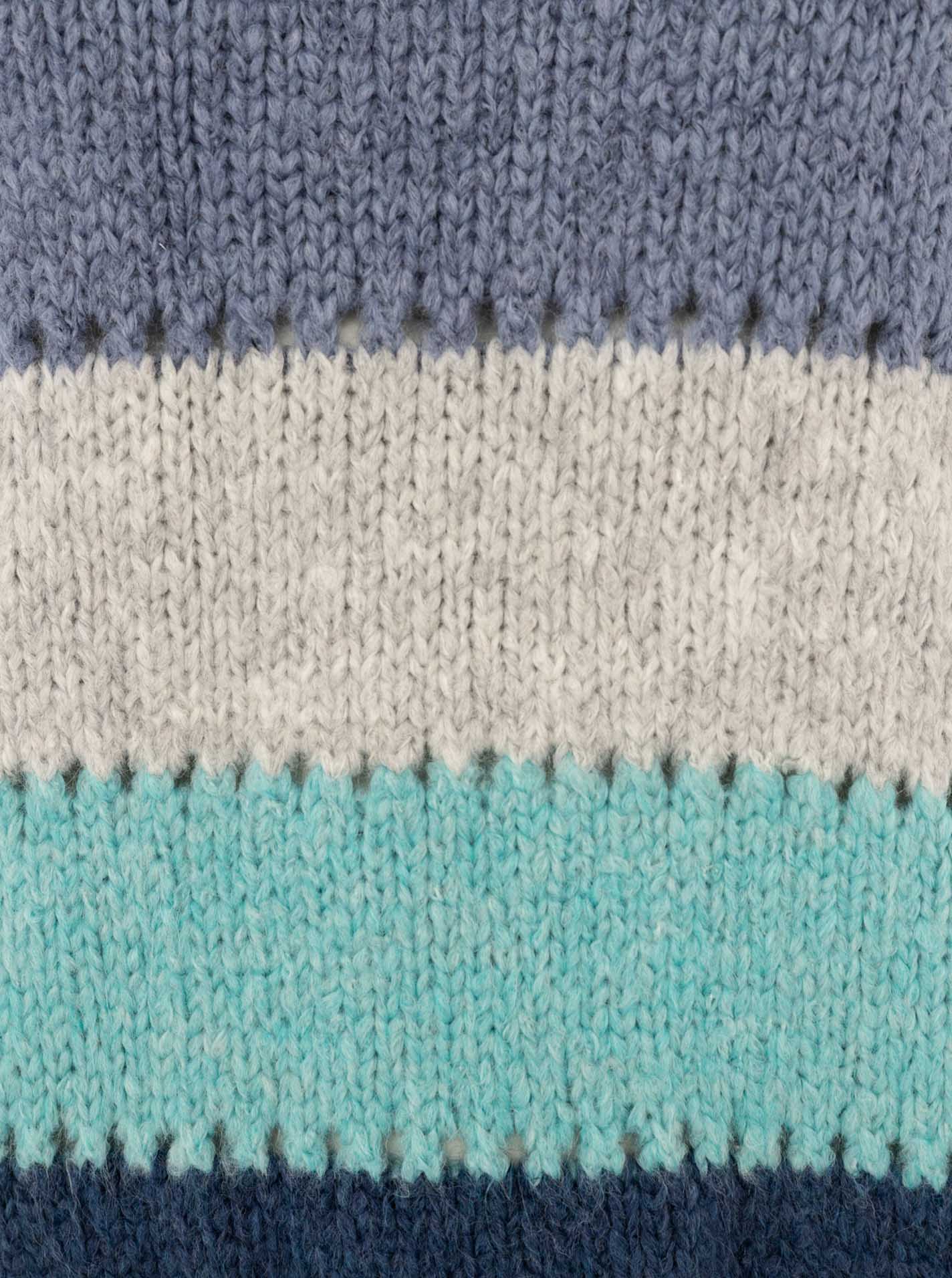 💕 Zwillingsherz Pullover Pulli "Bunte Streifen" Türkis
