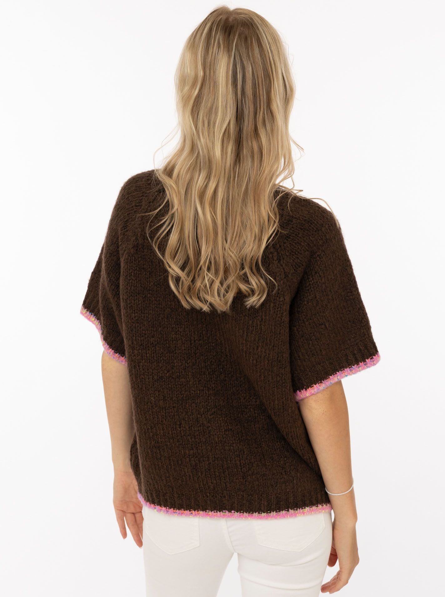 💕 Zwillingsherz Pullover Pulli "Neon Kante" Bordeaux