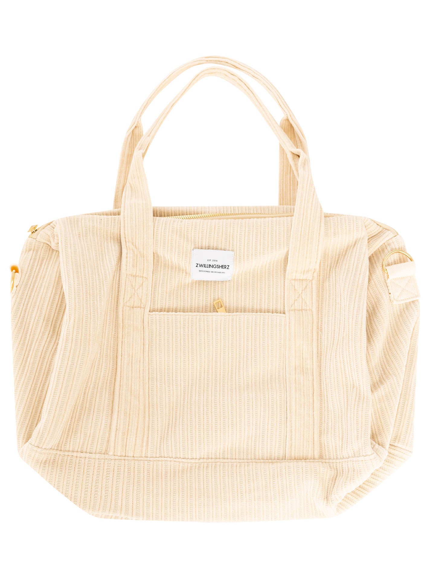 💕 Zwillingsherz XXL Weekender Cord "Uni" Beige