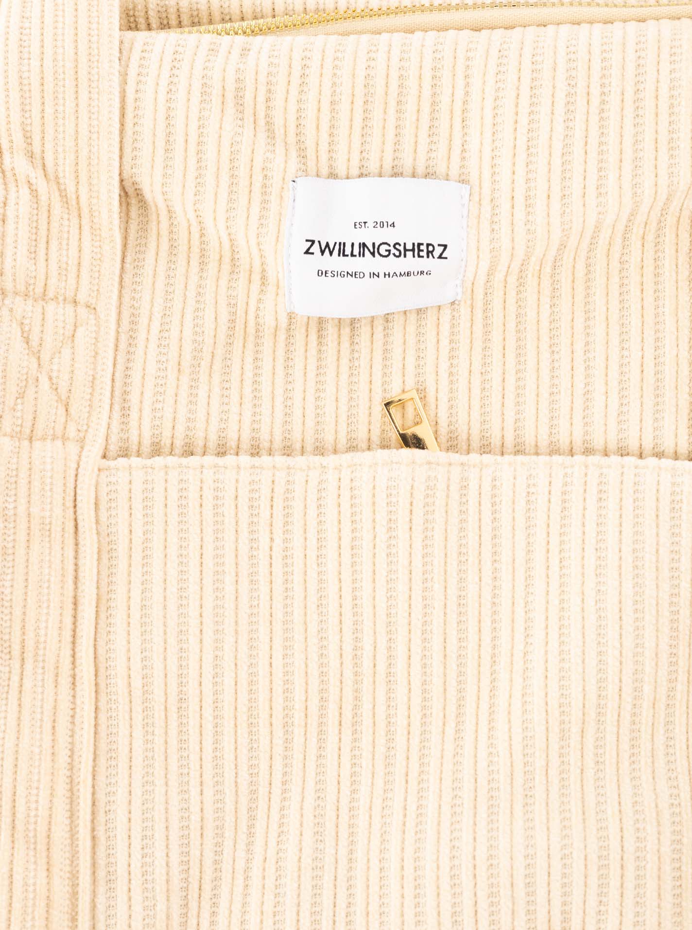 💕 Zwillingsherz XXL Weekender Cord "Uni" Beige
