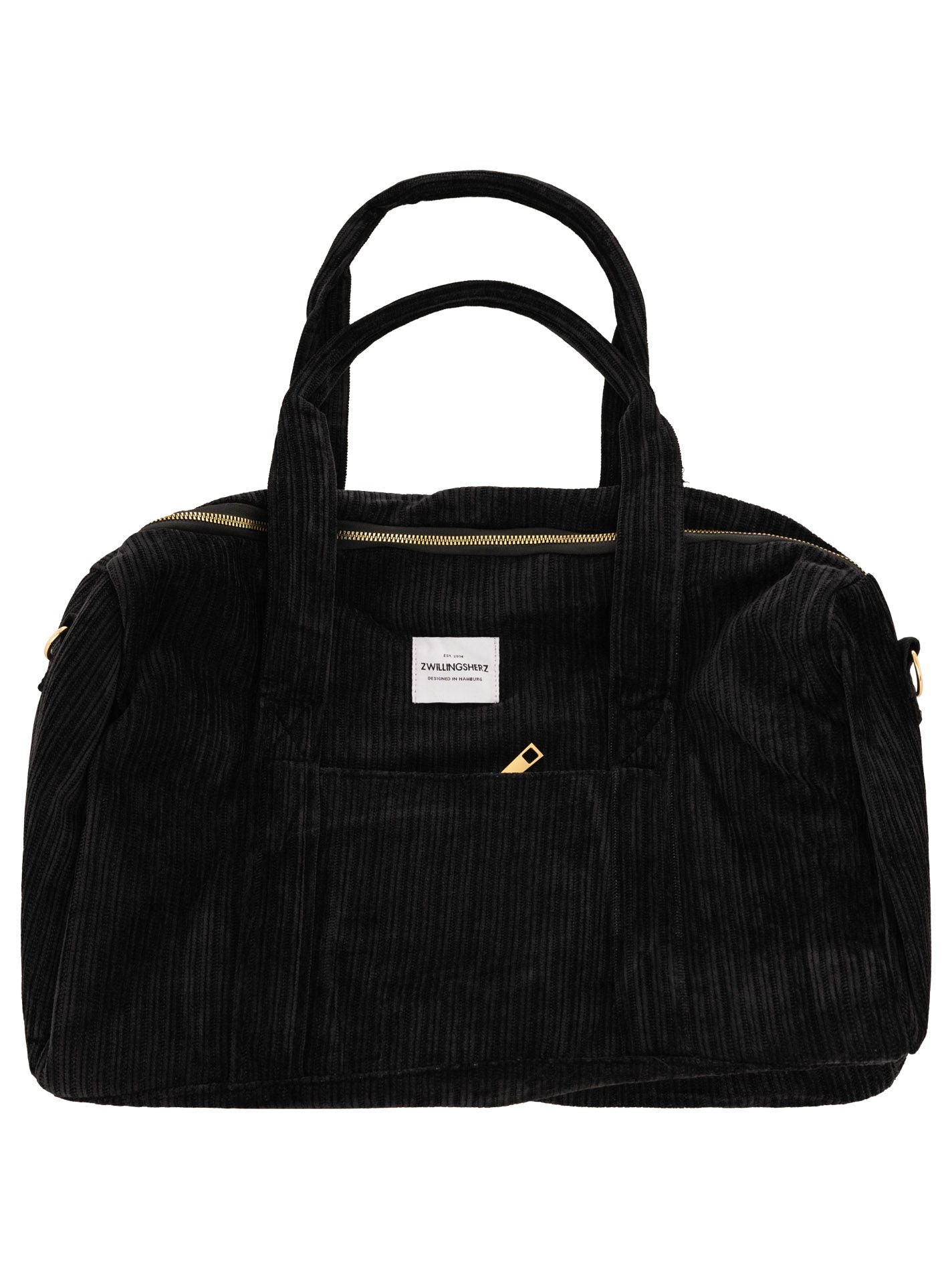 💕 Zwillingsherz XXL Weekender Cord "Uni" Schwarz