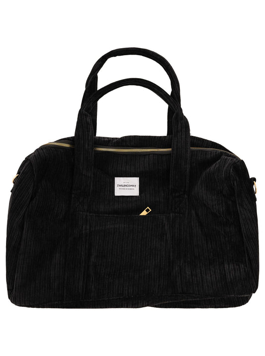 💕 Zwillingsherz XXL Weekender Cord "Uni" Schwarz
