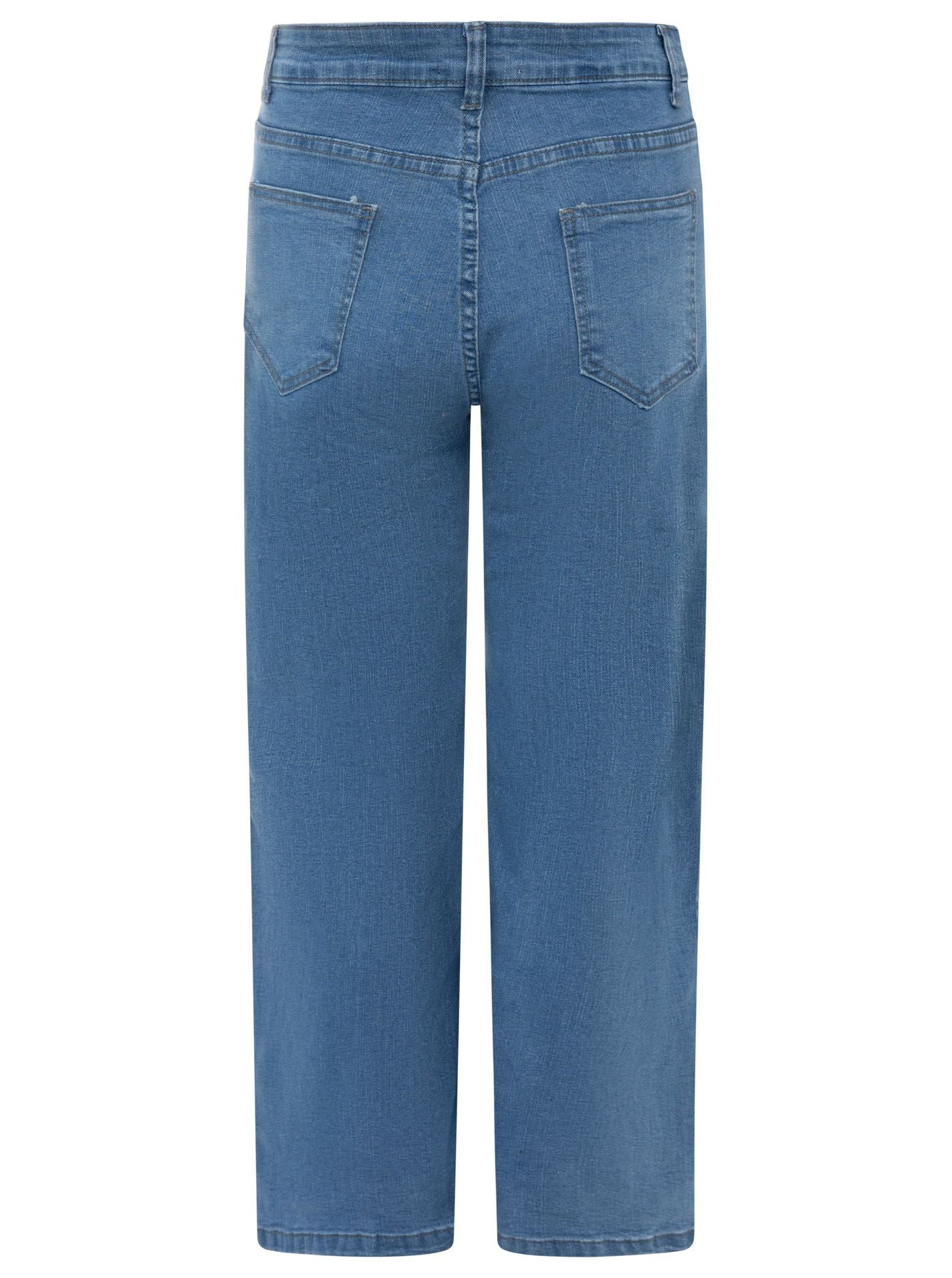 💕 Zwillingsherz Jeans "Herz" Wide Leg Hellblau