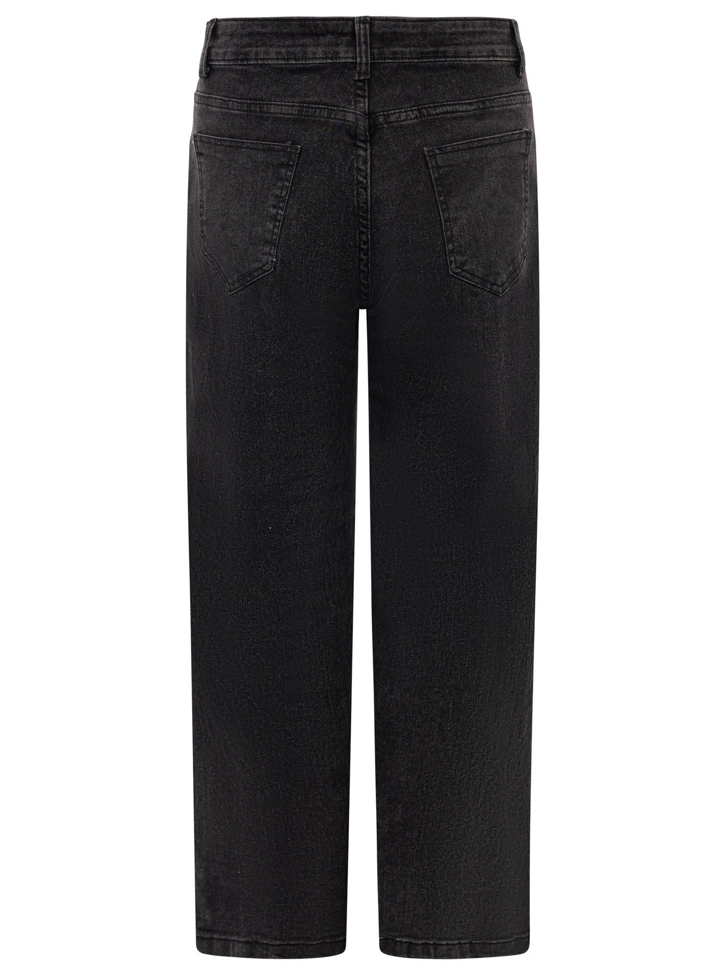 💕 Zwillingsherz Jeans "Herz" Wide Leg Schwarz