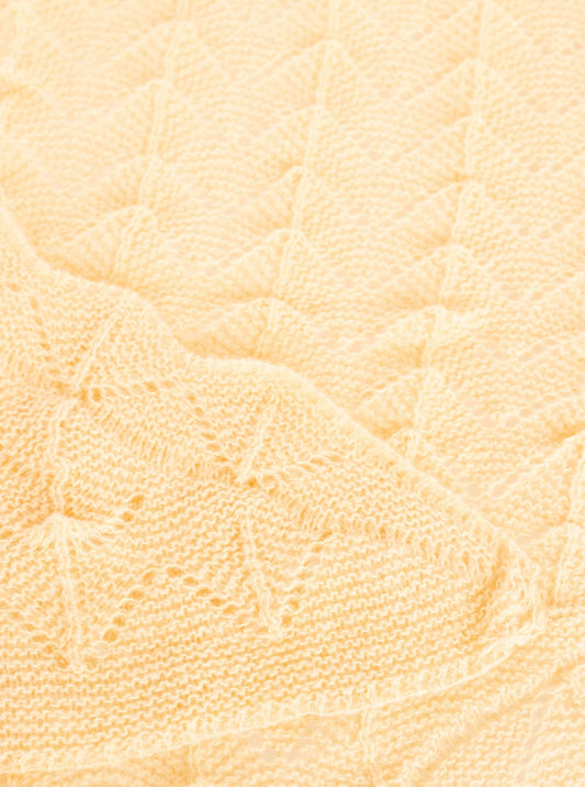 💕 Zwillingsherz Dreieckstuch "Häkelstrick" Beige