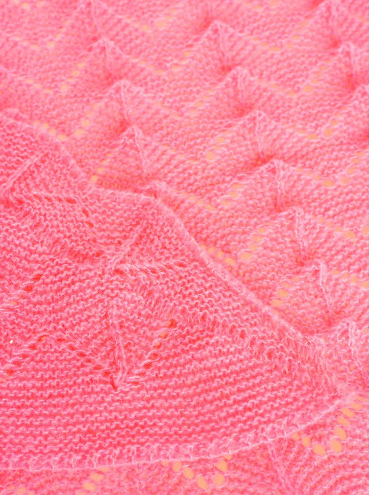 💕 Zwillingsherz Dreieckstuch "Häkelstrick" Pink