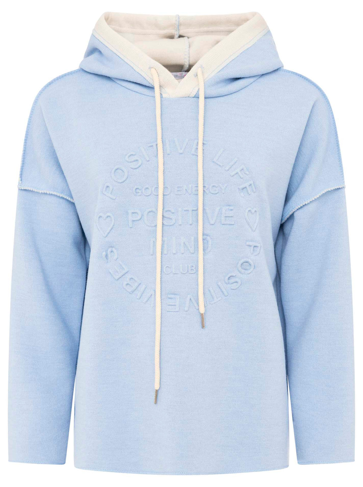 💕 Zwillingsherz Hoodie Double Face "Positive Mind" Stempeldruck