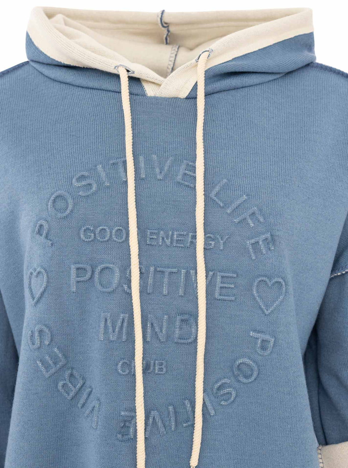 💕 Zwillingsherz Hoodie Double Face "Positive Mind" Stempeldruck