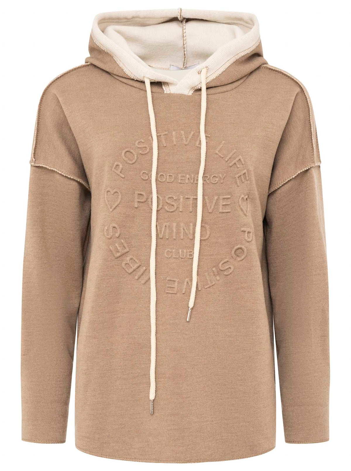 💕 Zwillingsherz Hoodie Double Face "Positive Mind" Stempeldruck