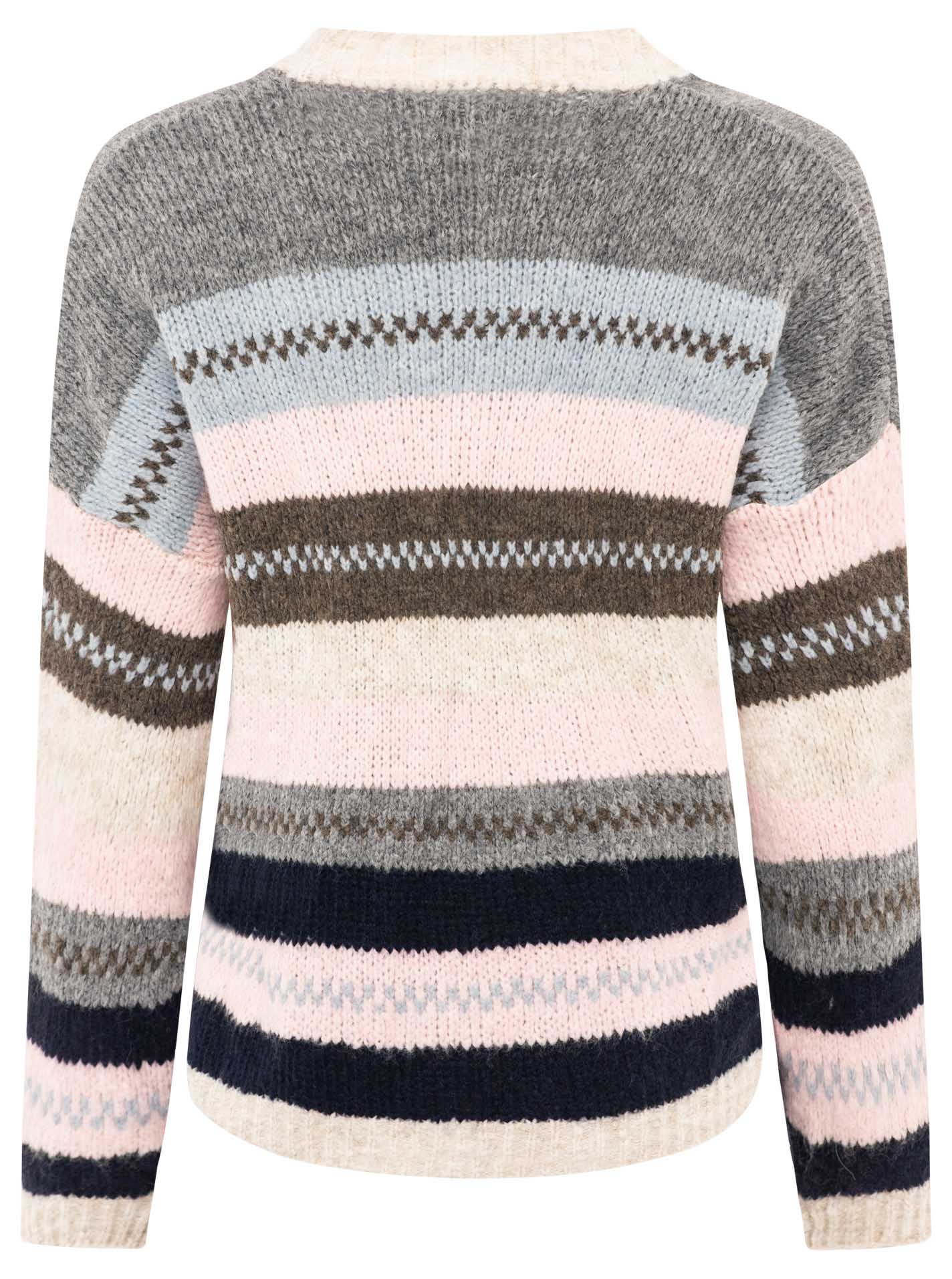 💕 Zwillingsherz Cardigan Strickjacke "Stripes" Rosa