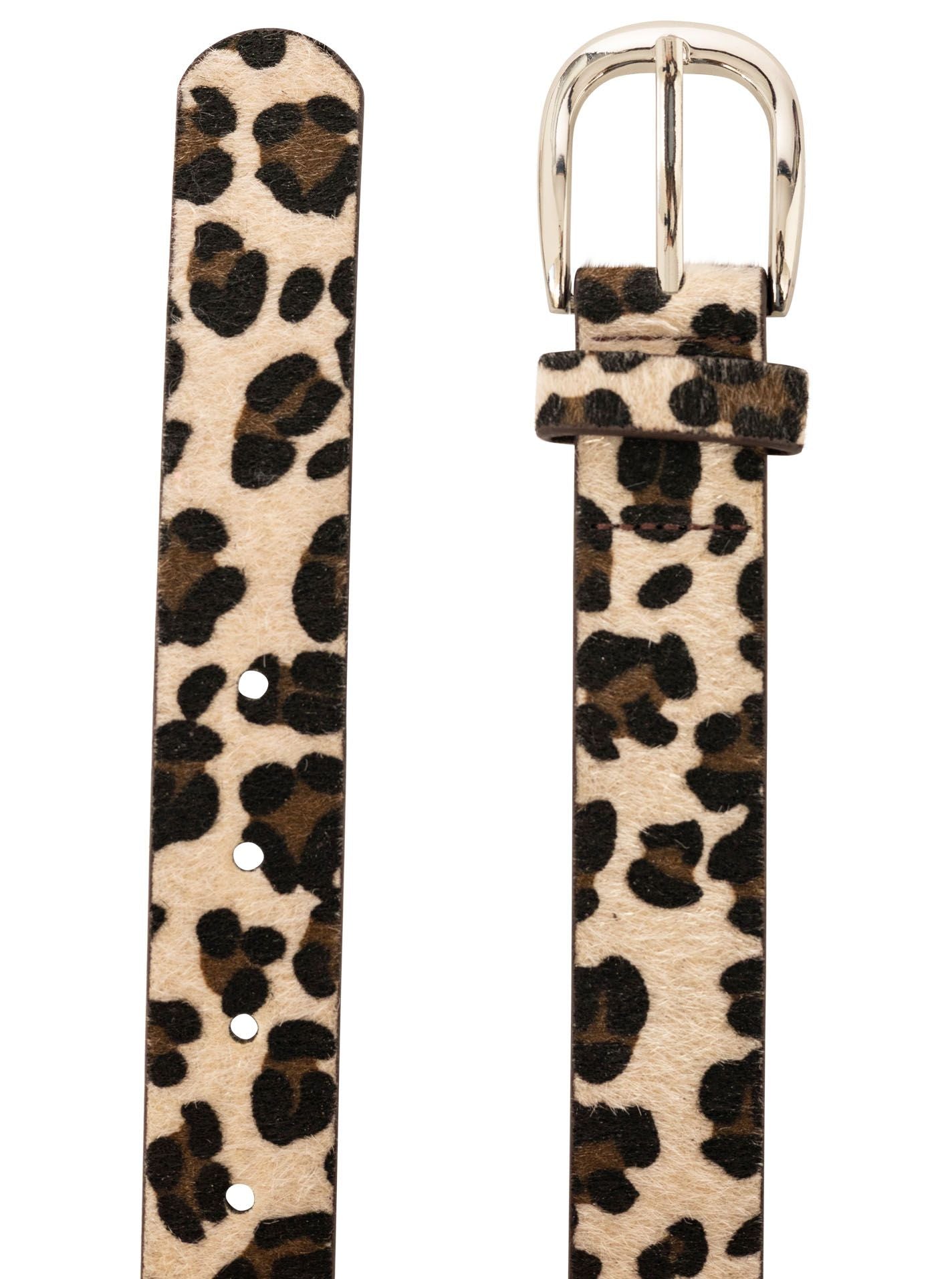 Gürtel "Leo" 100 % Leder Beige