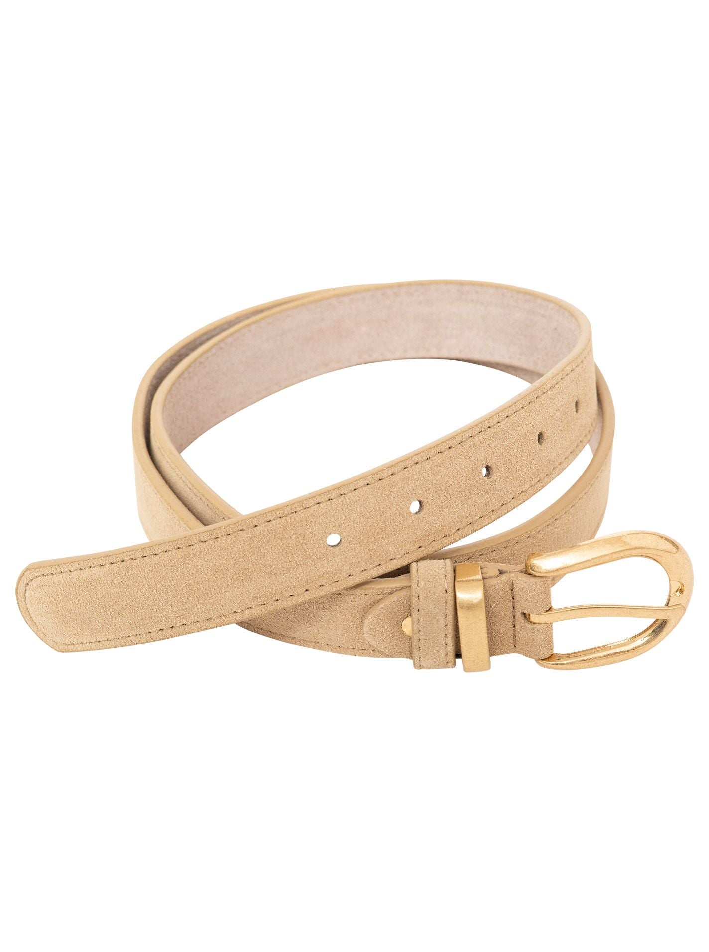 Gürtel "Uni" 100 % Leder Beige