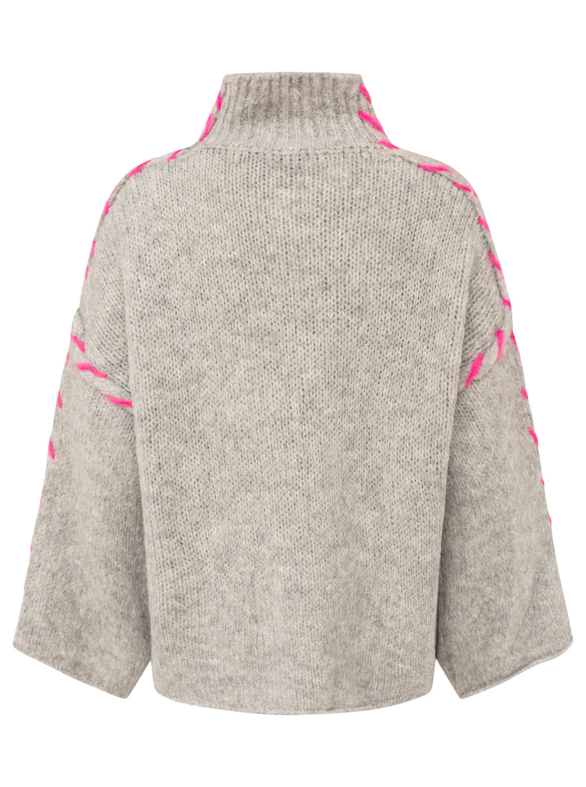 💕 Zwillingsherz Pullover Pulli "Stitch" Grau