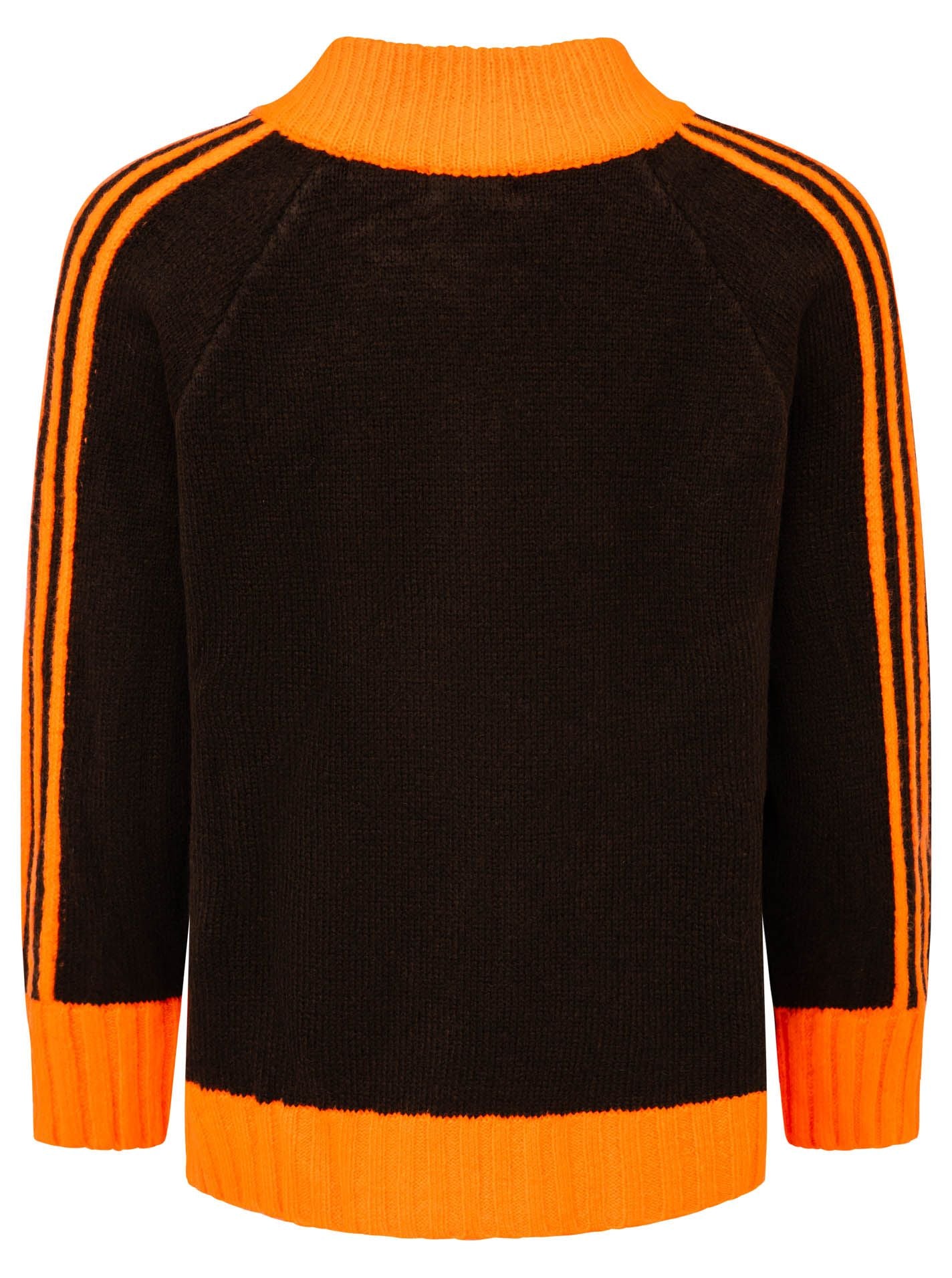 💕 Zwillingsherz Zipper Jacke "Ärmel Stripes" Orange