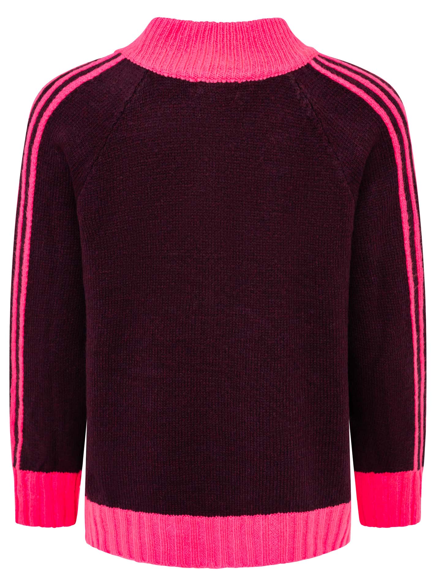 💕 Zwillingsherz Zipper Jacke "Ärmel Stripes" Pink