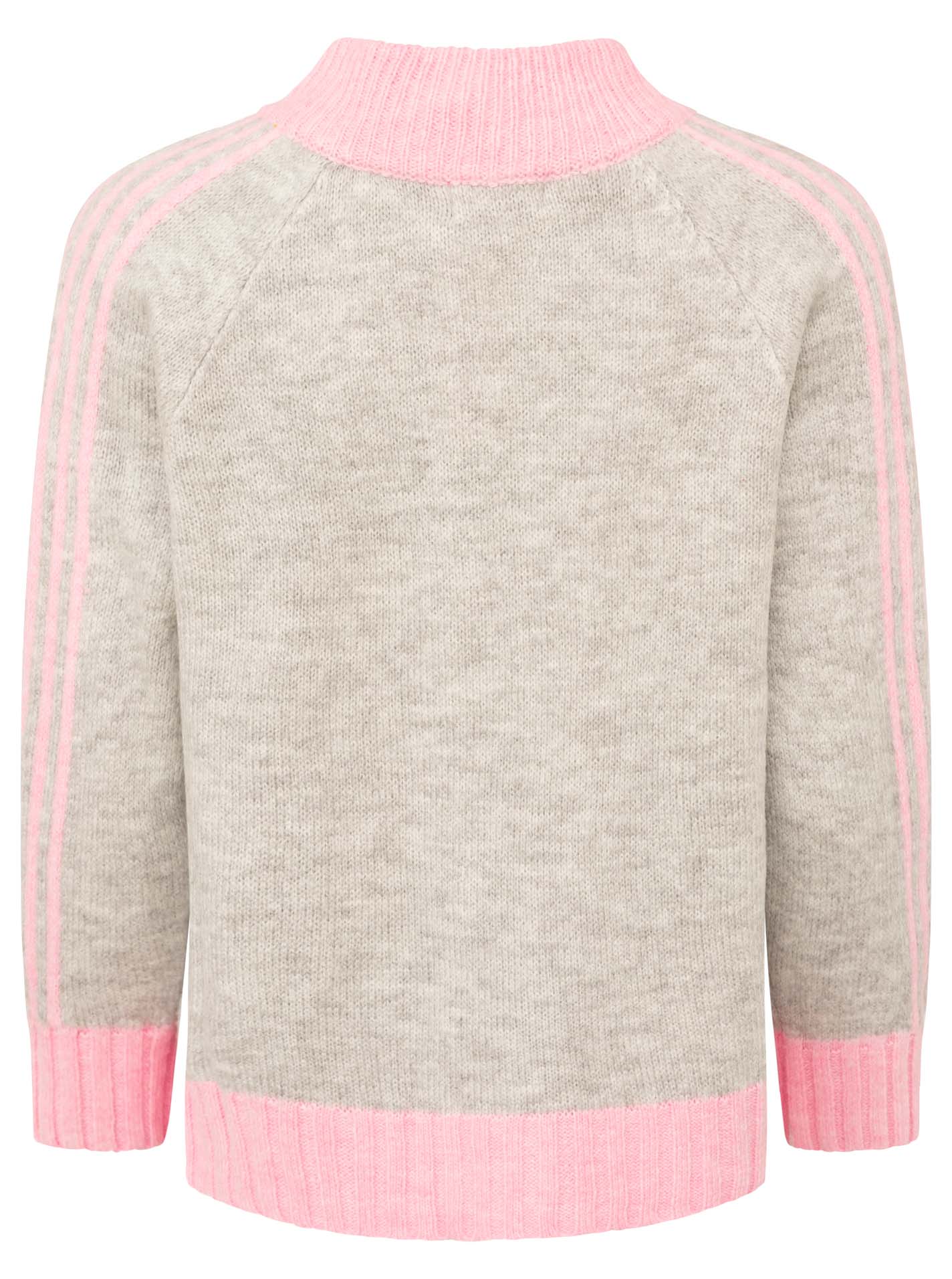 💕 Zwillingsherz Zipper Jacke "Ärmel Stripes" Rosa