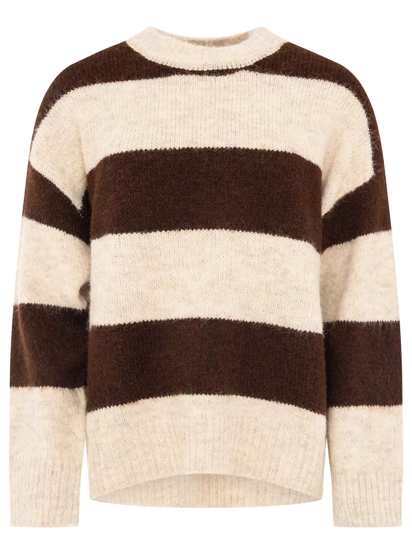 💕 Zwillingsherz Pullover Pulli "Streifen" Braun