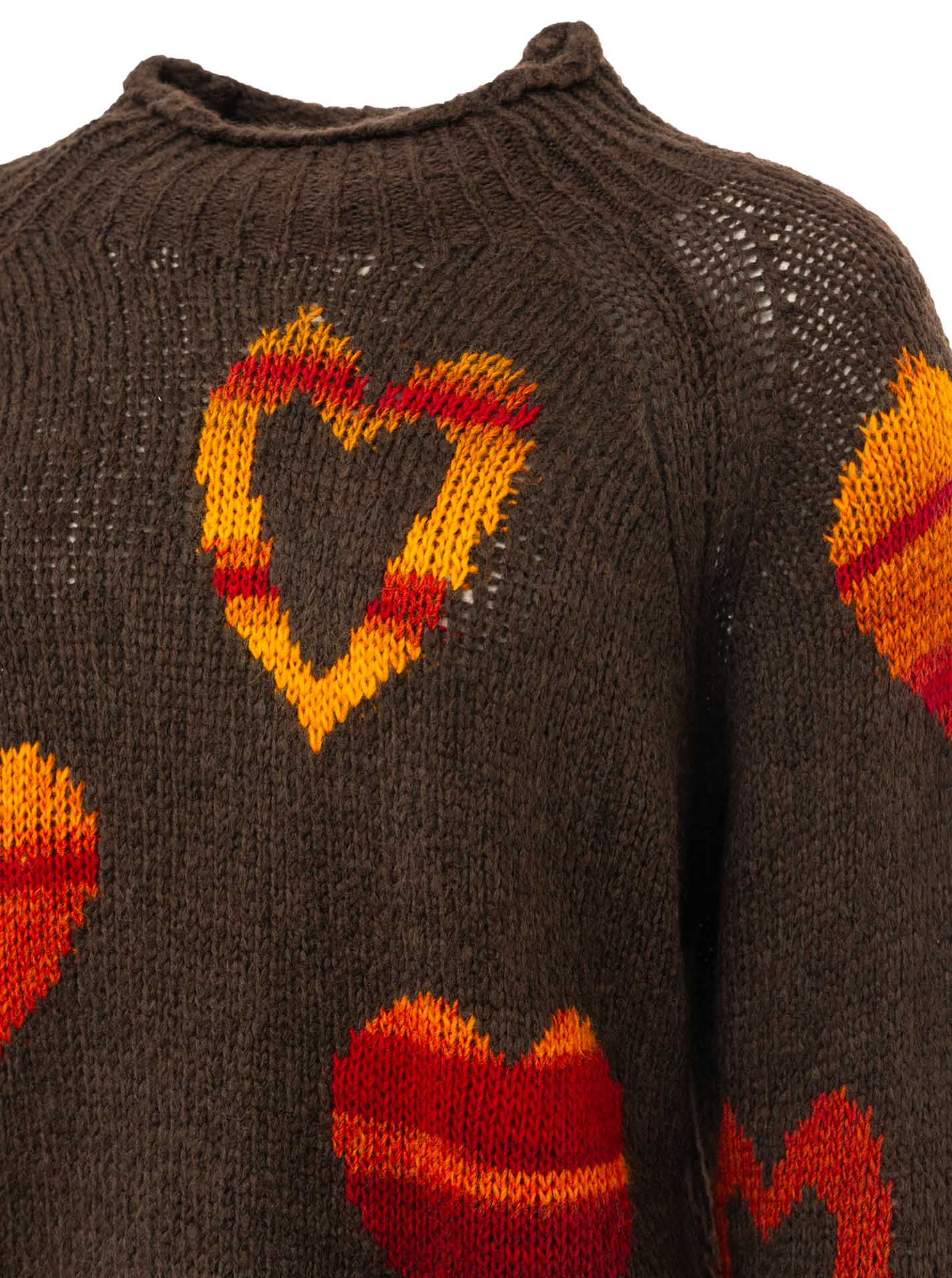 💕 Zwillingsherz Pullover Pulli "Herbst Herzen" Braun