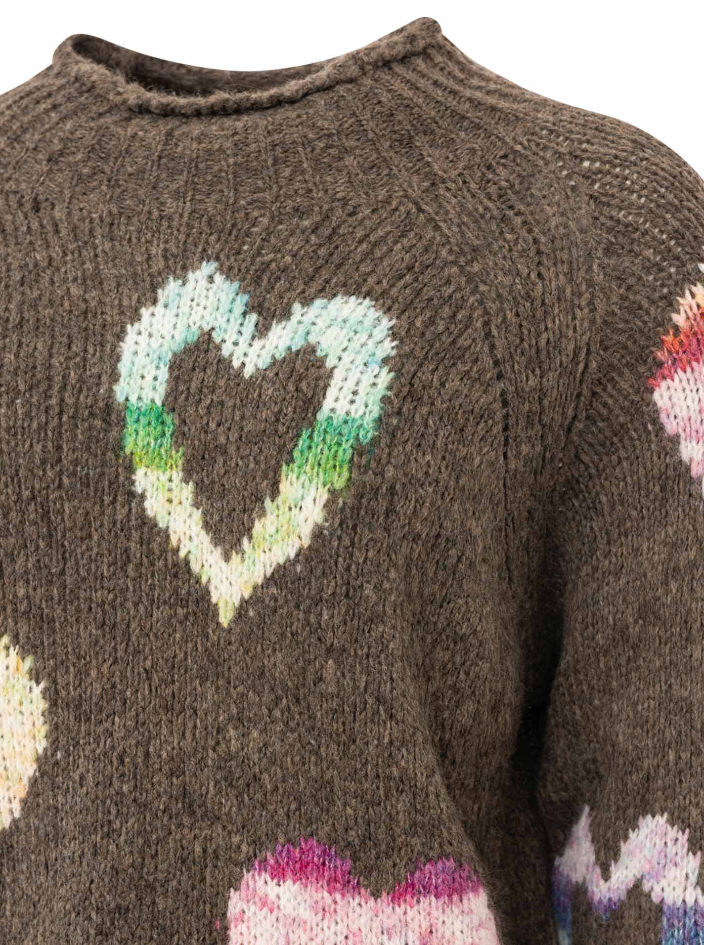 💕 Zwillingsherz Pullover Pulli "Herbst Herzen" Taupe