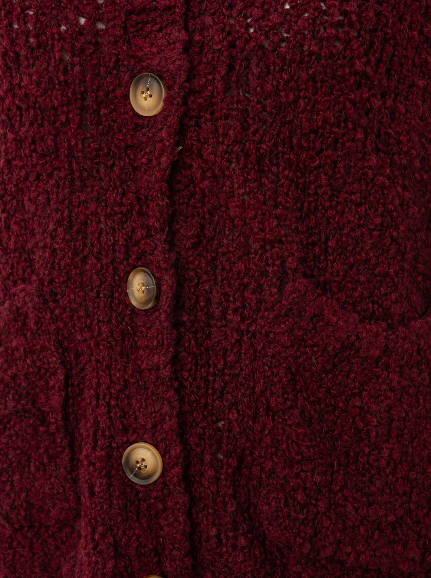💕 Zwillingsherz Kuschel Cardigan "Flauschig" Bordeaux