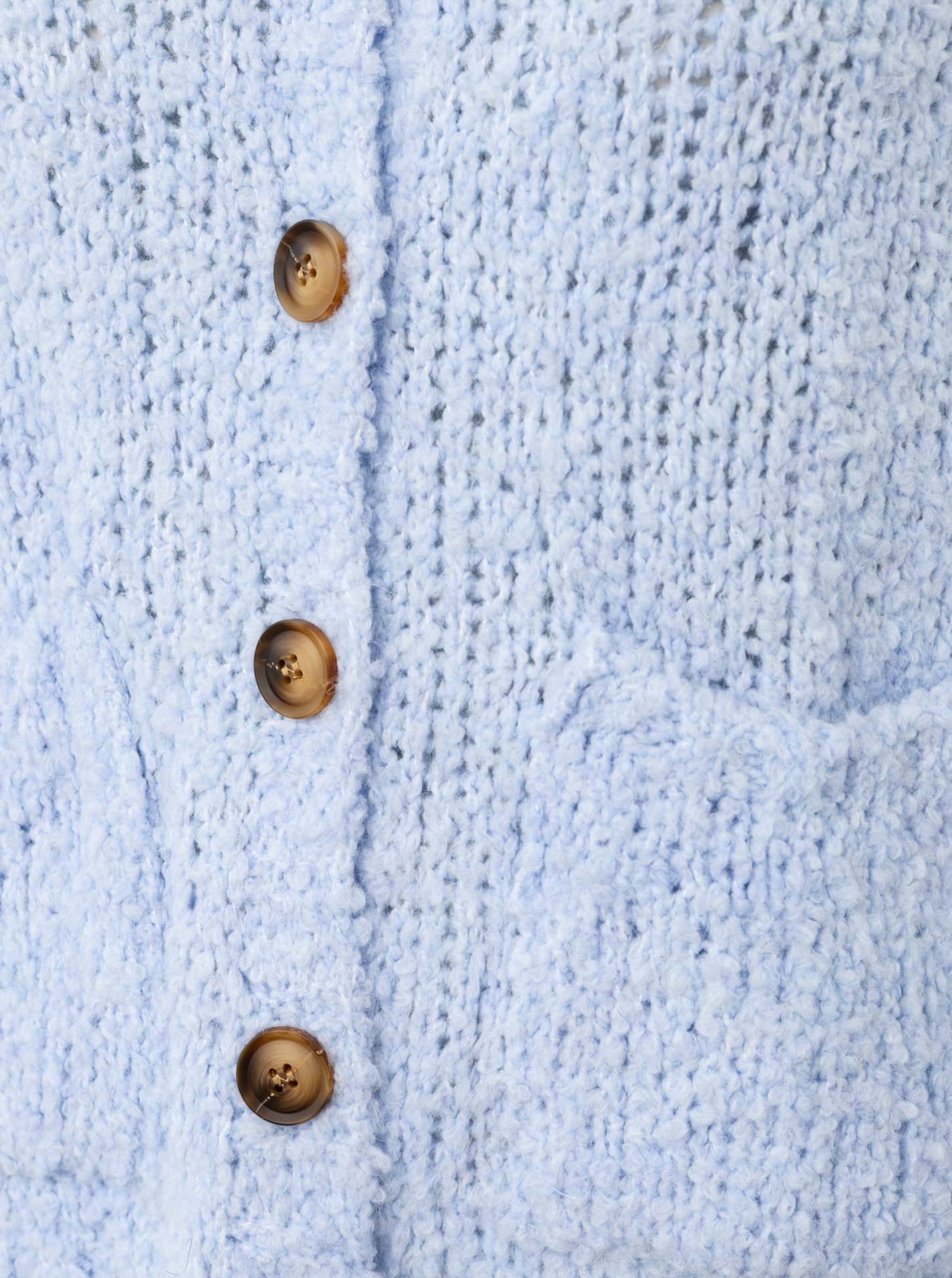 💕 Zwillingsherz Kuschel Cardigan "Flauschig" Hellblau